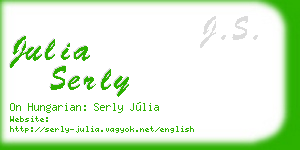 julia serly business card