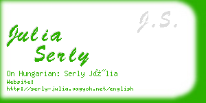julia serly business card